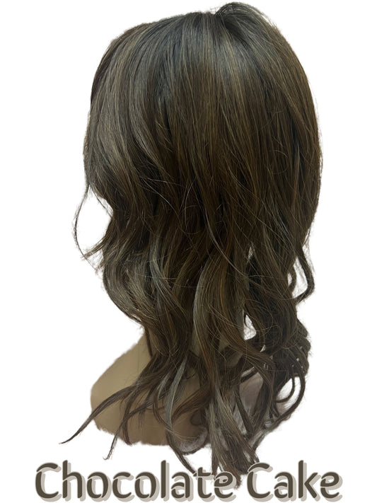19 inch Topper Beach Wave Bangs LACE FRONT - 40% OFF THIS PRICE NO CODE NEEDED - FINAL SALE
