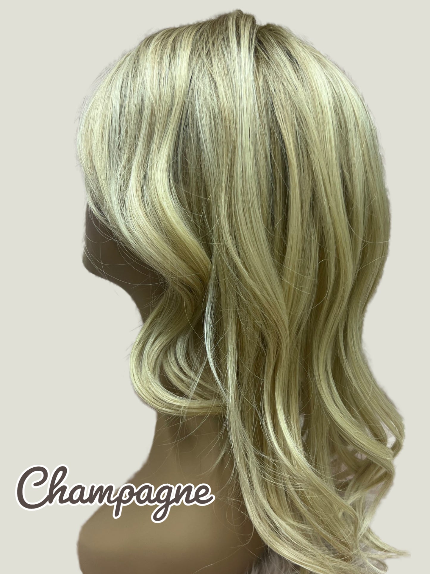 19 inch Topper Beach Wave Bangs LACE FRONT - 40% OFF THIS PRICE NO CODE NEEDED - FINAL SALE