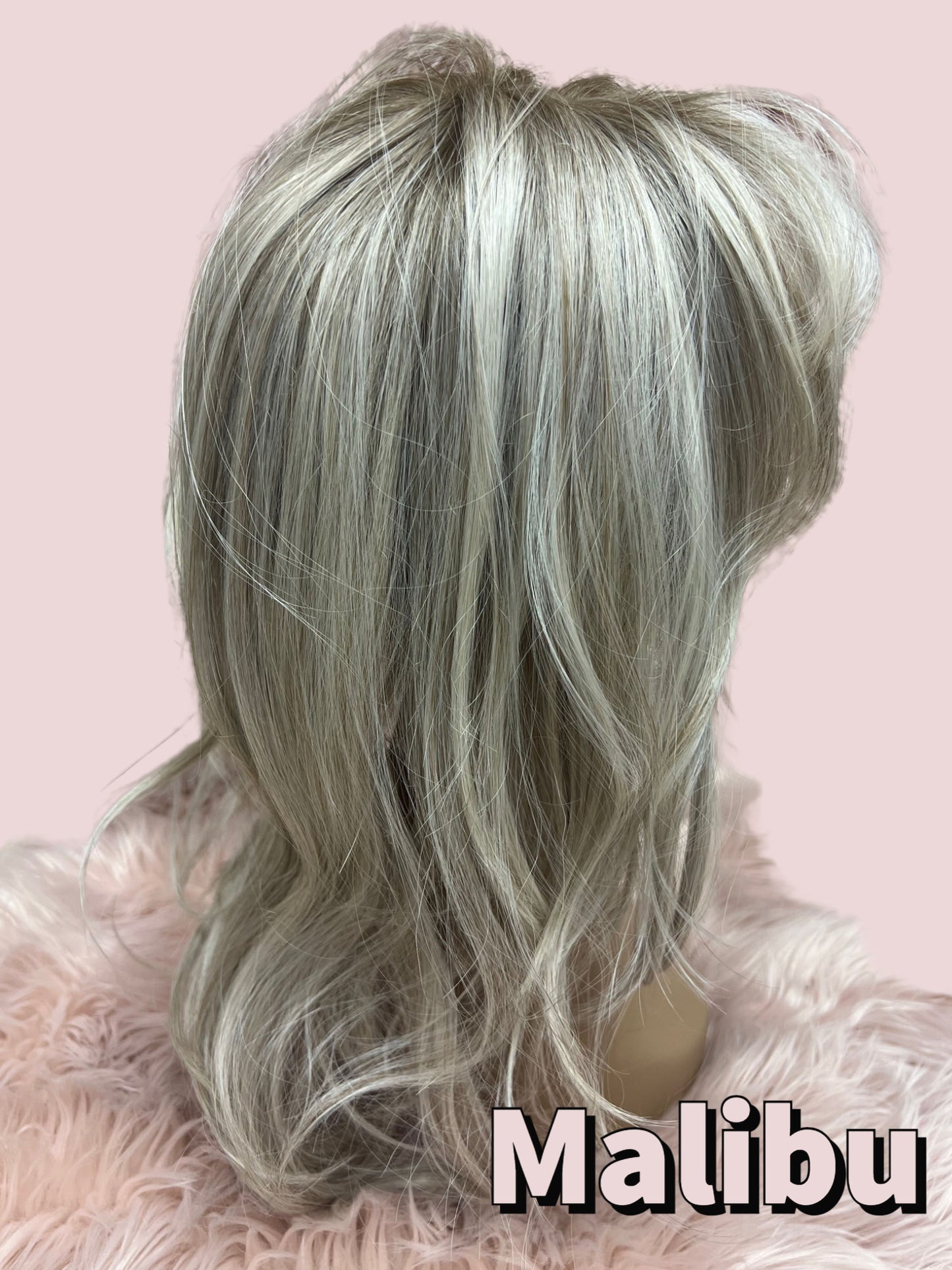 19 inch Topper Beach Wave Bangs LACE FRONT - 40% OFF THIS PRICE NO CODE NEEDED - FINAL SALE