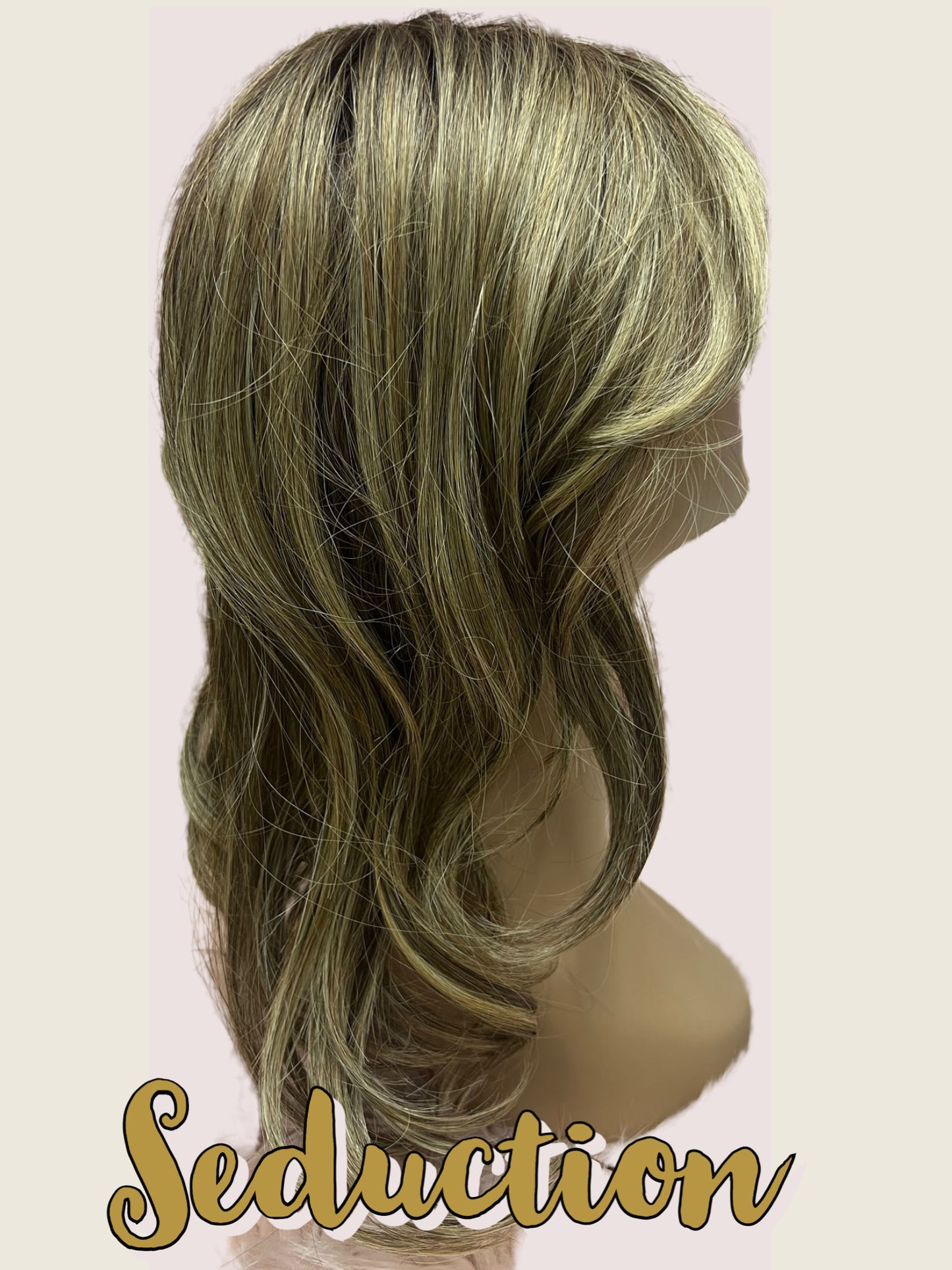 19 inch Topper Beach Wave Bangs LACE FRONT - 40% OFF THIS PRICE NO CODE NEEDED - FINAL SALE