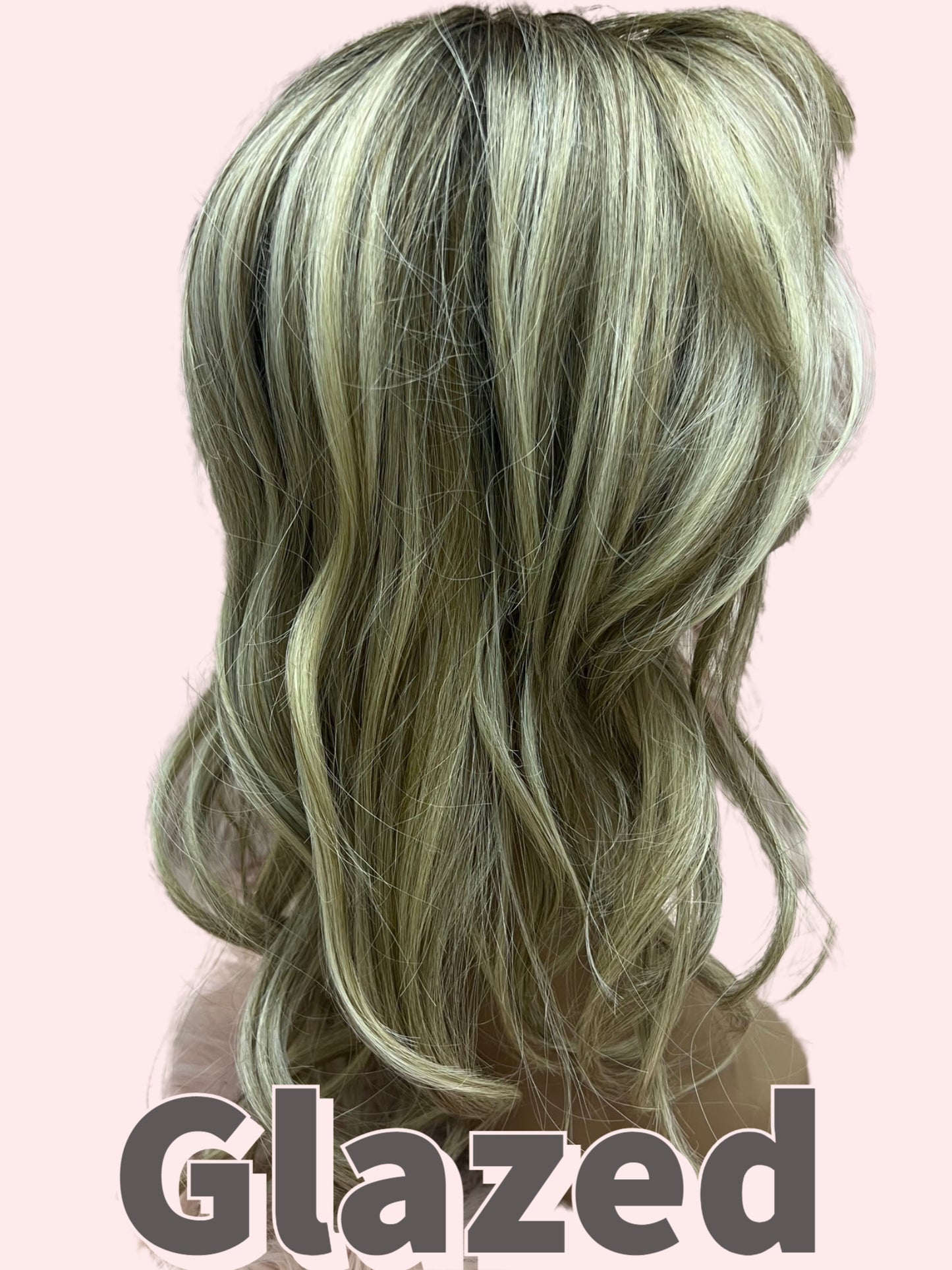 19 inch Topper Beach Wave Bangs LACE FRONT - 40% OFF THIS PRICE NO CODE NEEDED - FINAL SALE