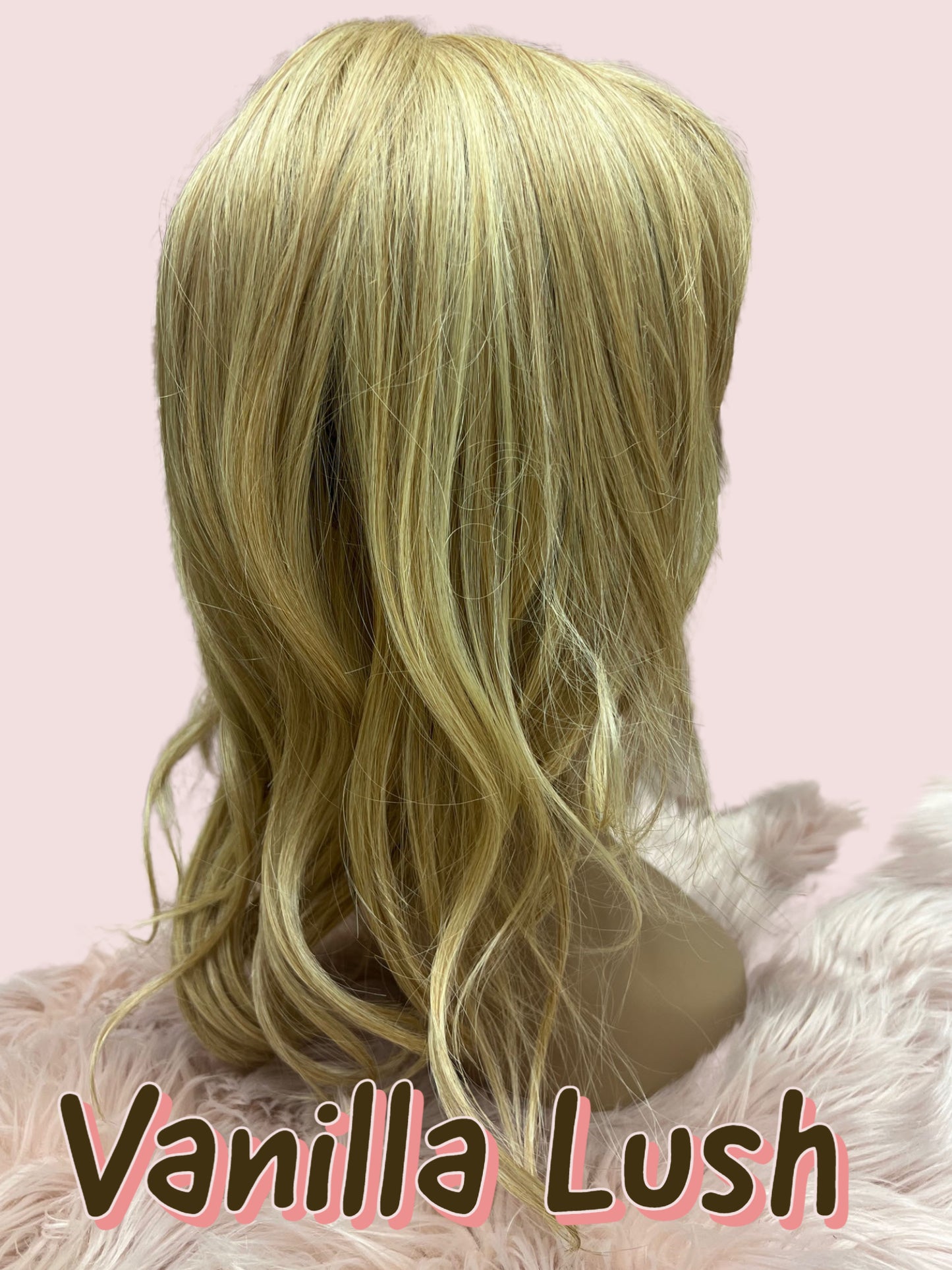 19 inch Topper Beach Wave Bangs LACE FRONT - 40% OFF THIS PRICE NO CODE NEEDED - FINAL SALE