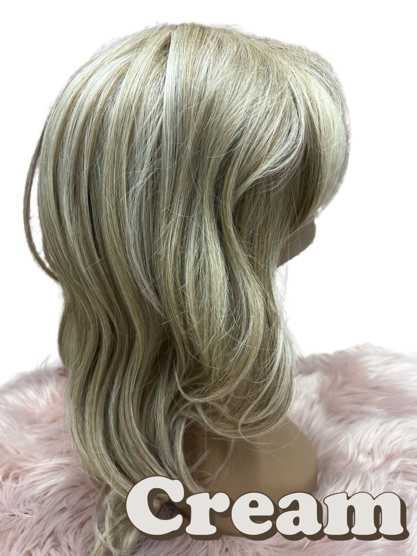 19 inch Topper Beach Wave Bangs LACE FRONT - 40% OFF THIS PRICE NO CODE NEEDED - FINAL SALE