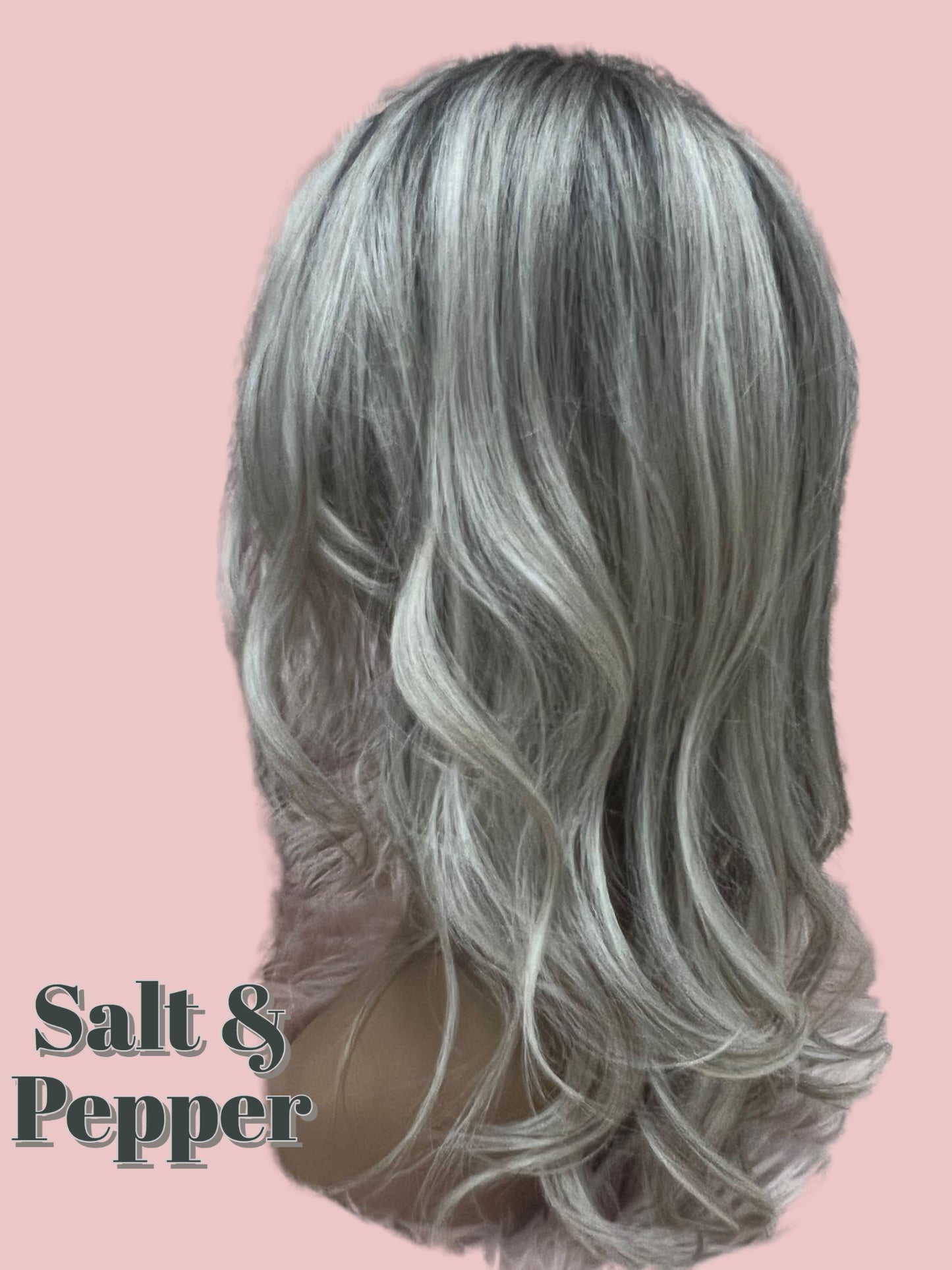 19 inch Topper Beach Wave Bangs LACE FRONT - 40% OFF THIS PRICE NO CODE NEEDED - FINAL SALE