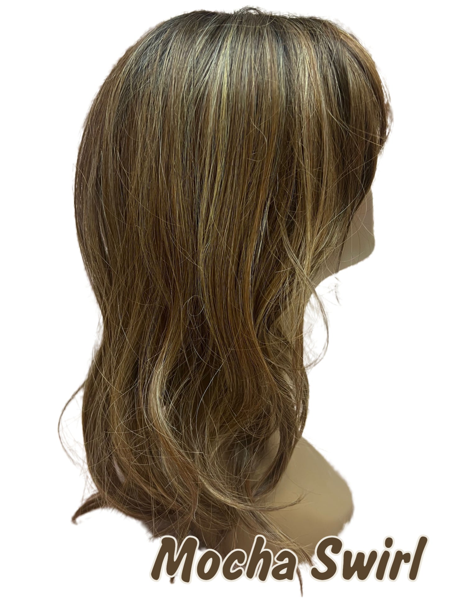 19 inch Topper Beach Wave Bangs LACE FRONT - 40% OFF THIS PRICE NO CODE NEEDED - FINAL SALE