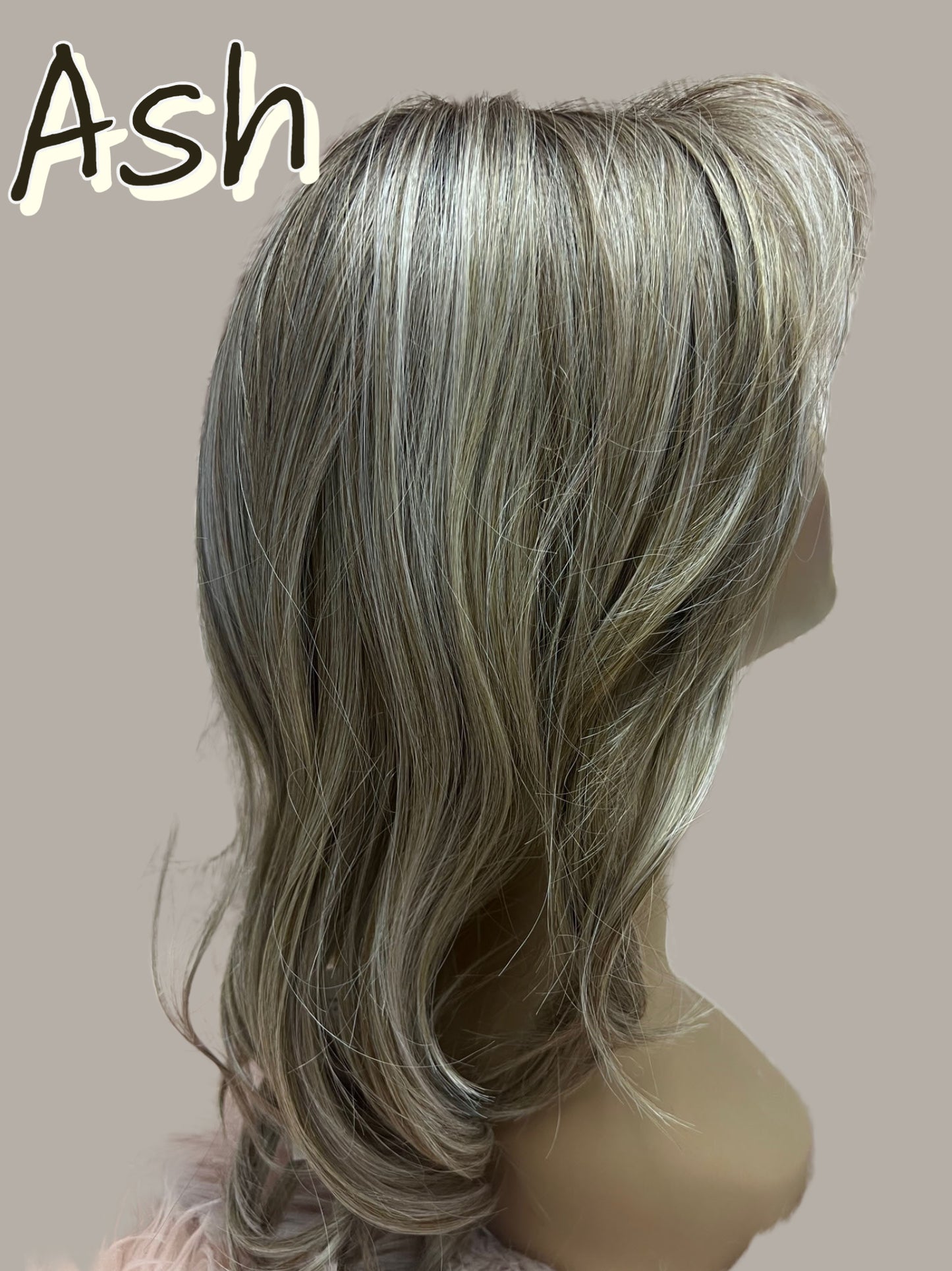 19 inch Topper Beach Wave Bangs LACE FRONT - 40% OFF THIS PRICE NO CODE NEEDED - FINAL SALE