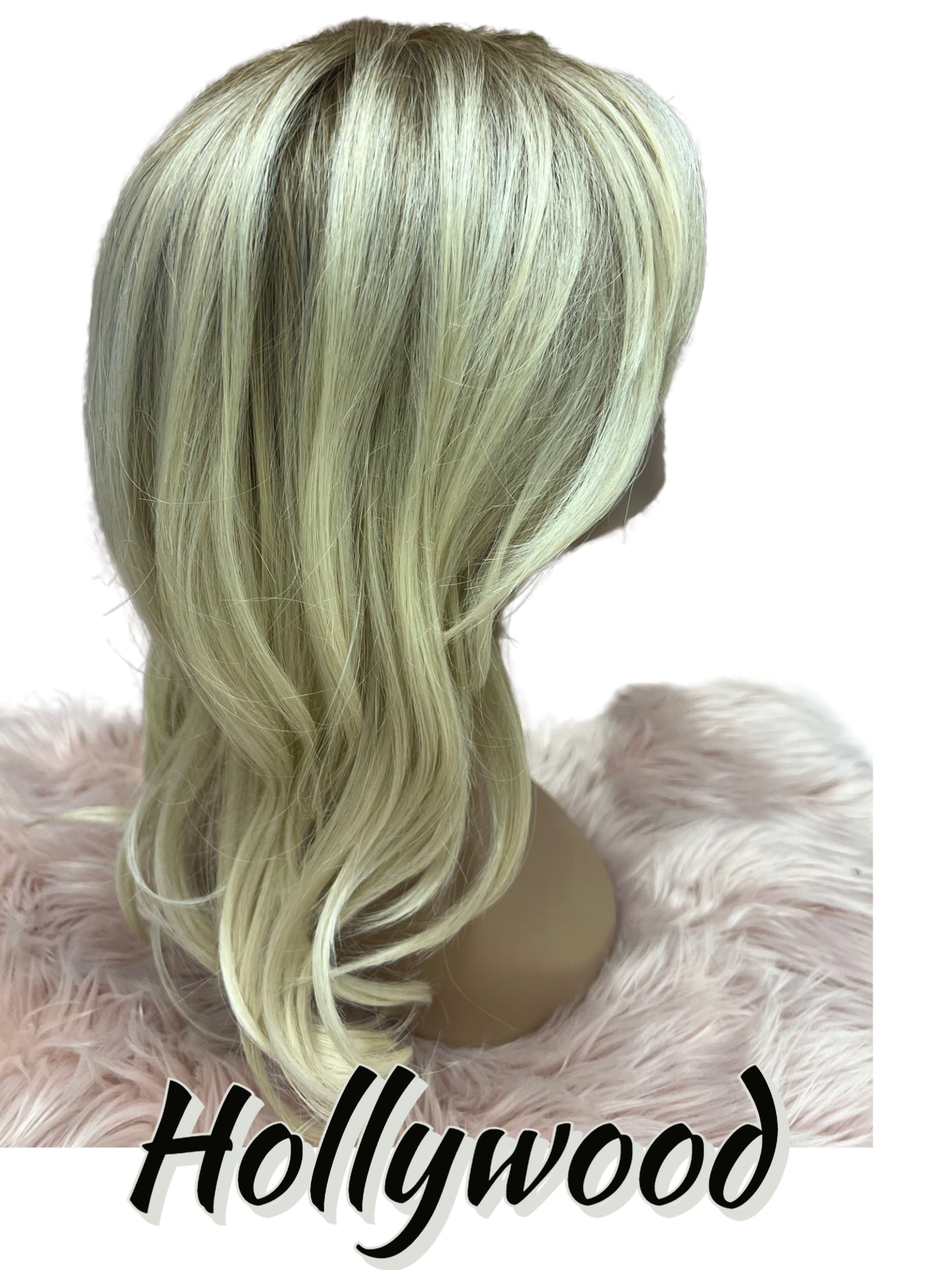 19 inch Topper Beach Wave Bangs LACE FRONT - 40% OFF THIS PRICE NO CODE NEEDED - FINAL SALE