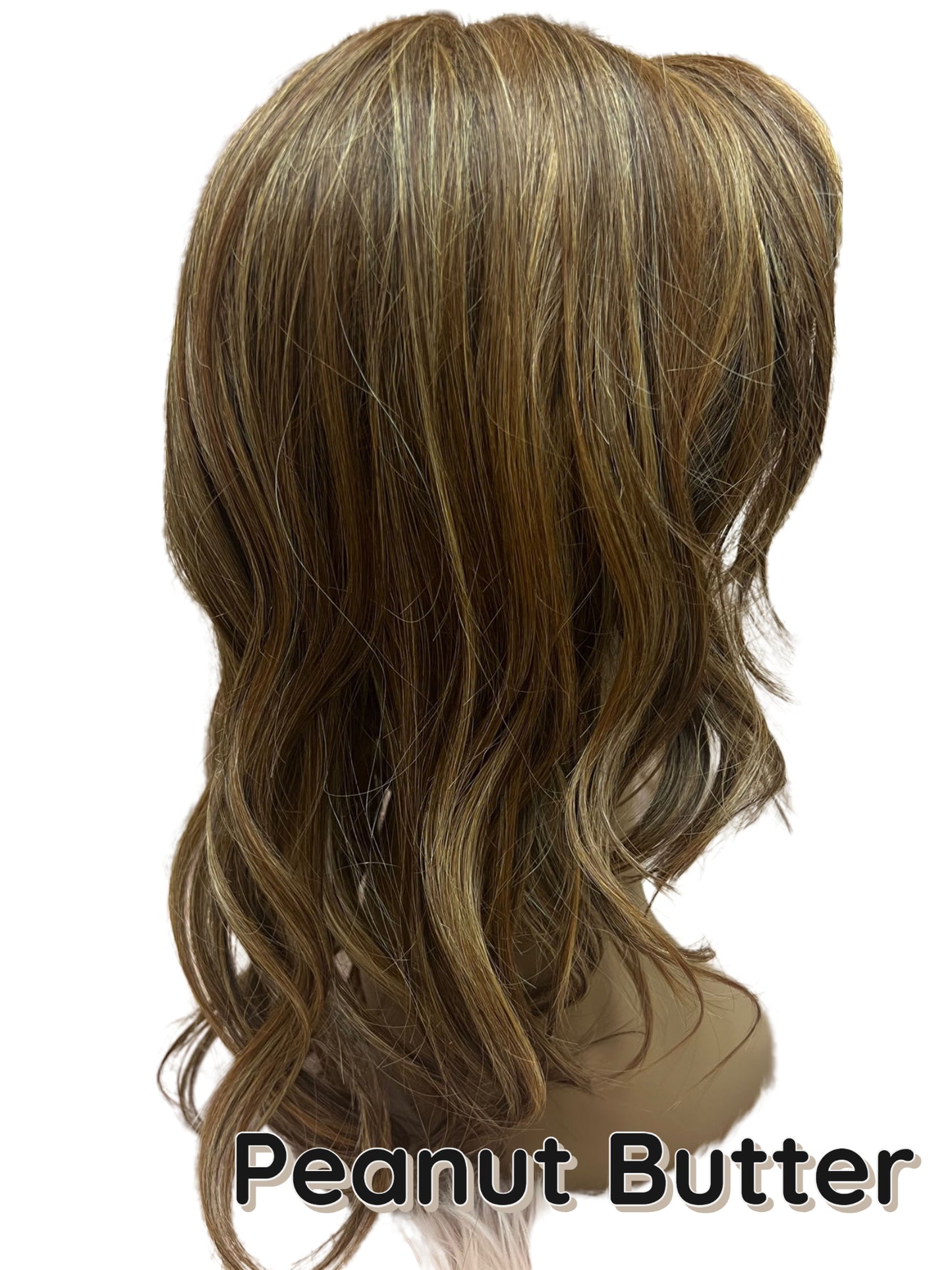 19 inch Topper Beach Wave Bangs LACE FRONT - 40% OFF THIS PRICE NO CODE NEEDED - FINAL SALE
