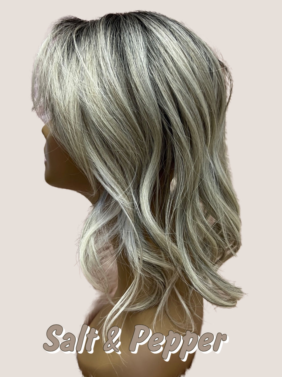 16 inch Topper Beach Wave Bangs LACE FRONT - 40% OFF THIS PRICE NO CODE NEEDED - FINAL SALE