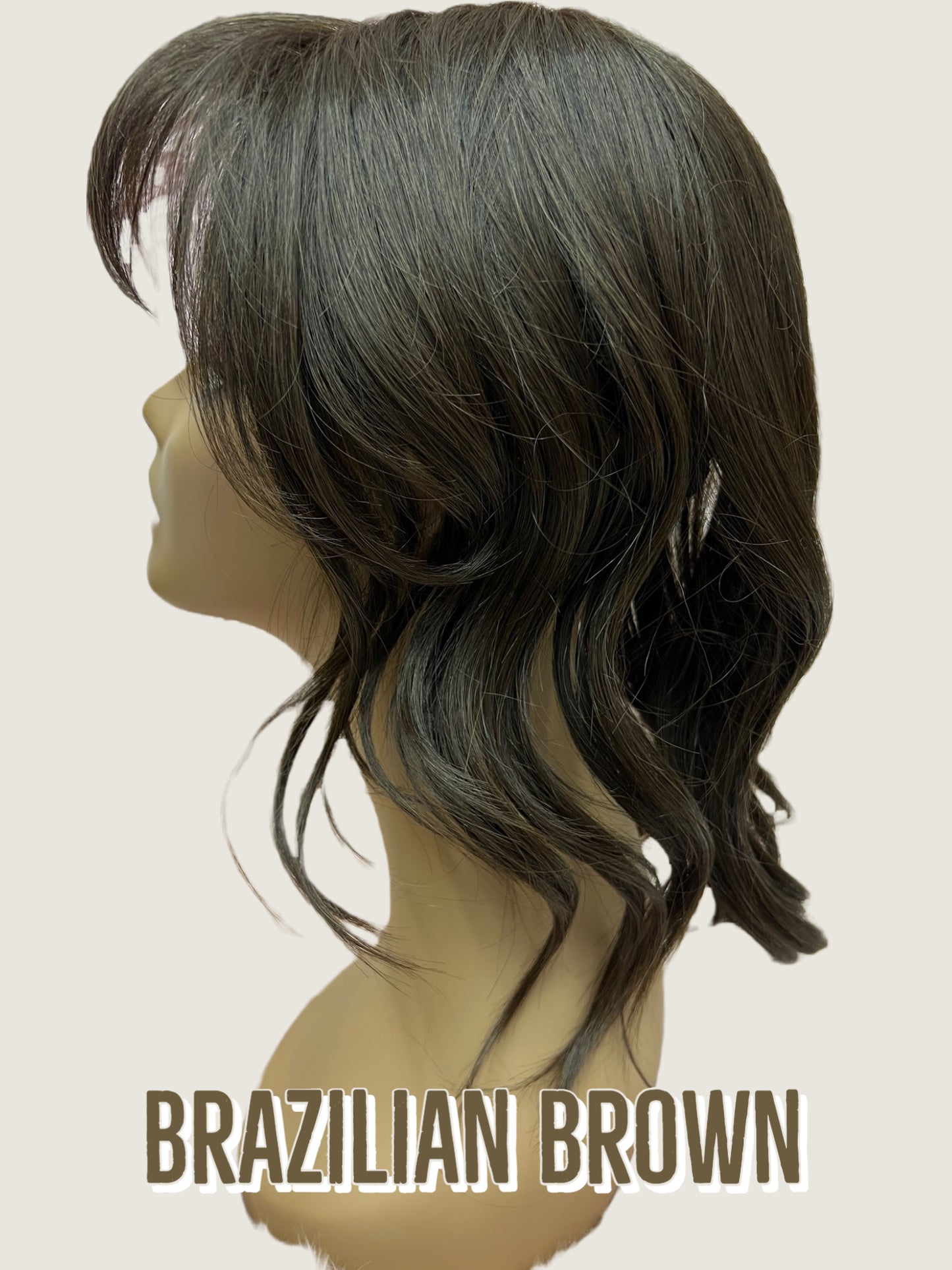 16 inch Topper Beach Wave Bangs LACE FRONT - 40% OFF THIS PRICE NO CODE NEEDED - FINAL SALE