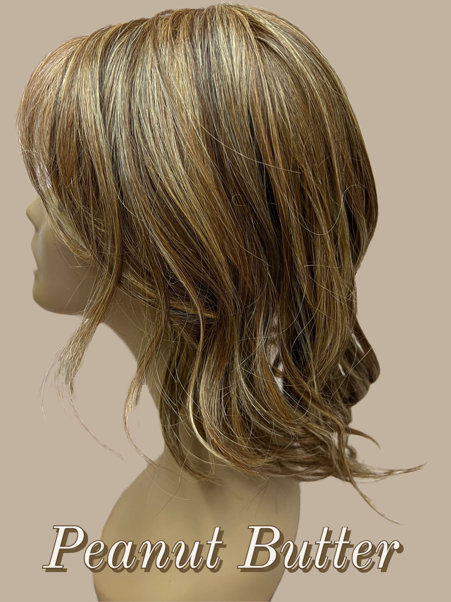 16 inch Topper Beach Wave Bangs LACE FRONT - 40% OFF THIS PRICE NO CODE NEEDED - FINAL SALE