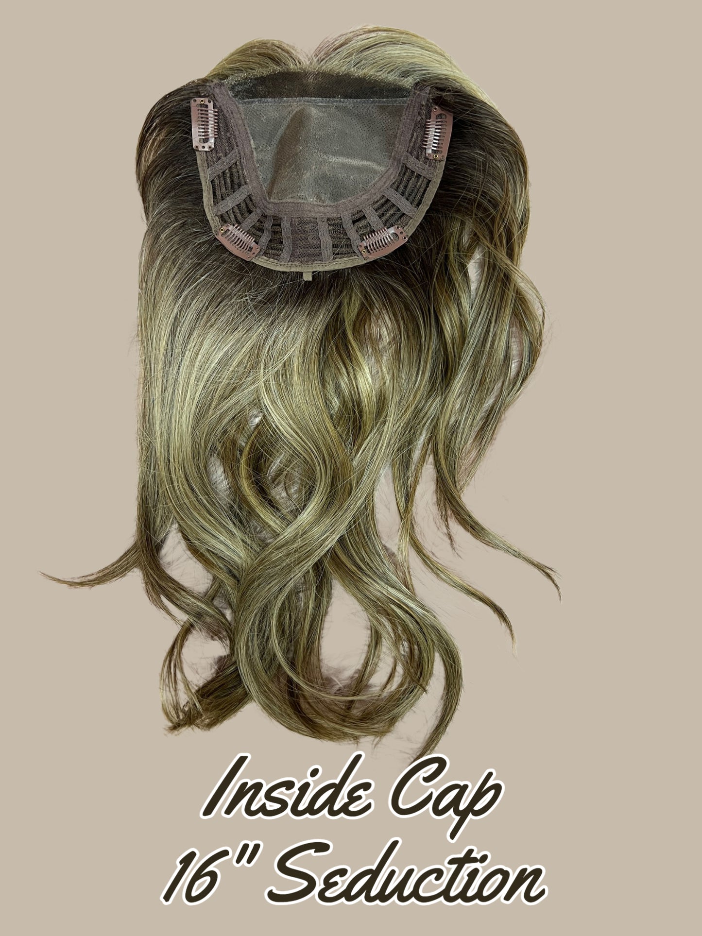 16 inch Topper Beach Wave Bangs LACE FRONT - 40% OFF THIS PRICE NO CODE NEEDED - FINAL SALE