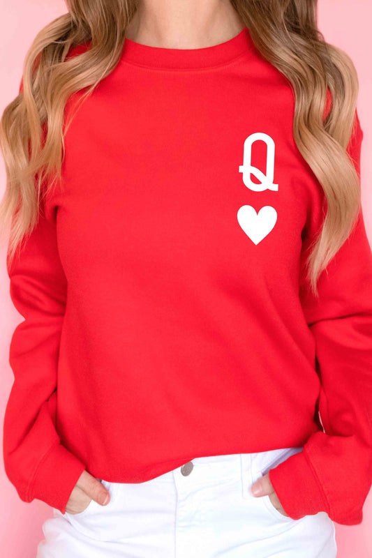Queen of Hearts Sweatshirt BIN 28